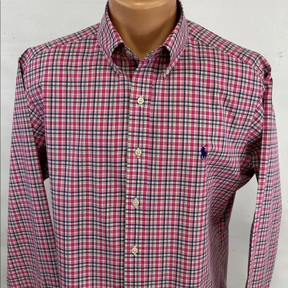 Ralph Lauren long sleeve button down collar shirt.  L - Picture 2 of 7